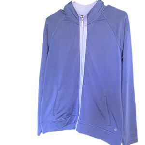 IZOD Sport Womens Light Sweatshirt Full Zip Up Athletic Wear Stretchy Pu…